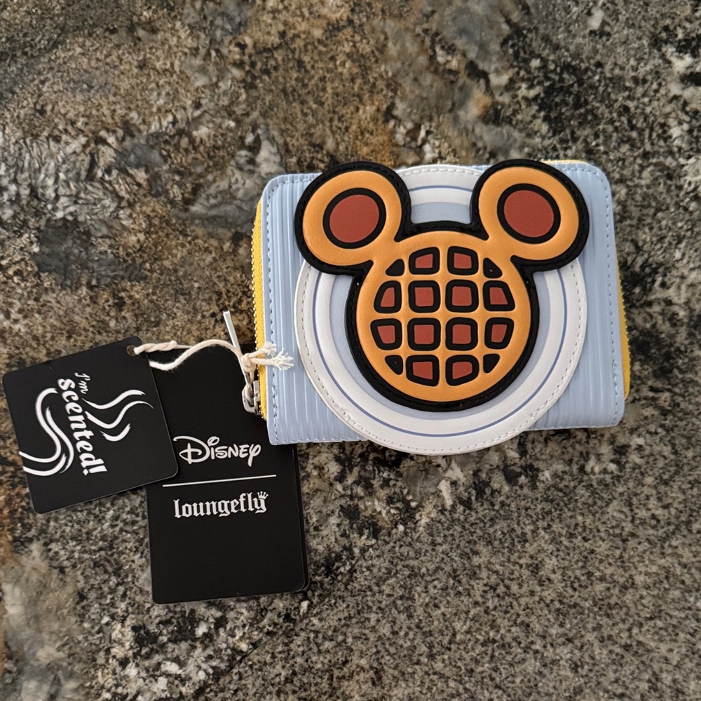 Loungefly Disney Mickey Mouse Waffle Scented Small Zip Wallet